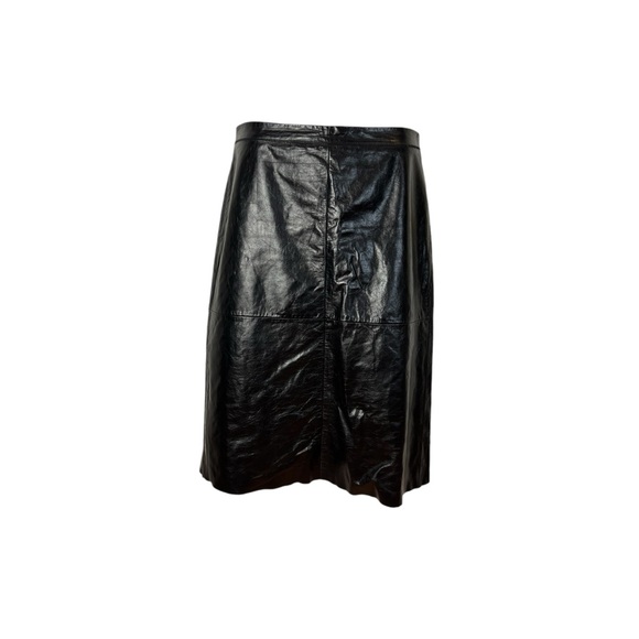 GAP 100% Genuine Leather Midi Skirt - Size 10 - Picture 2 of 5